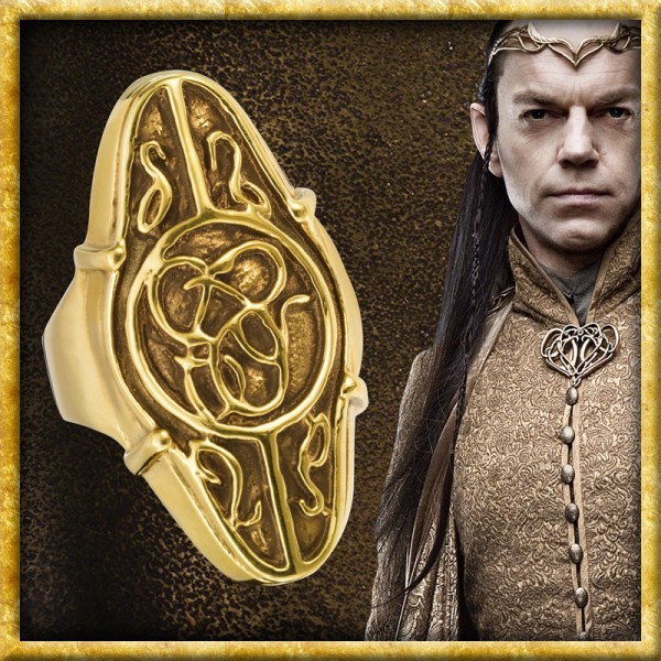 Der Hobbit - Elronds Council Ring 24k vergoldet