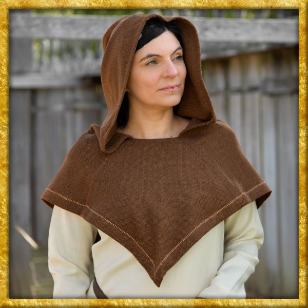 kinger Gugel Eske aus Wolle Diamantköper - Braun