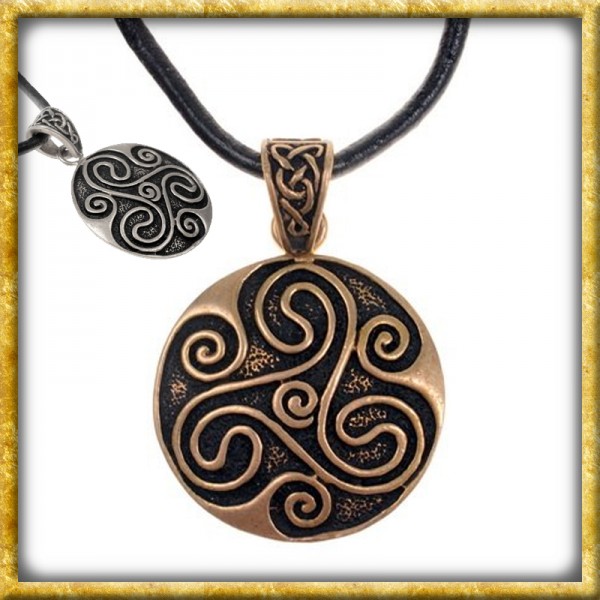 Keltisches Amulett Triskele - Silber oder Bronze