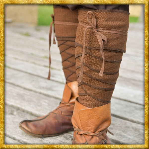 Wikinger Wollwadenwickel Janne aus Wolle Diamantköper - Braun