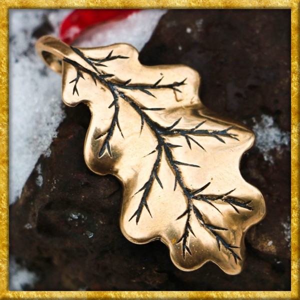 Anhänger Eichenblatt aus Bronze