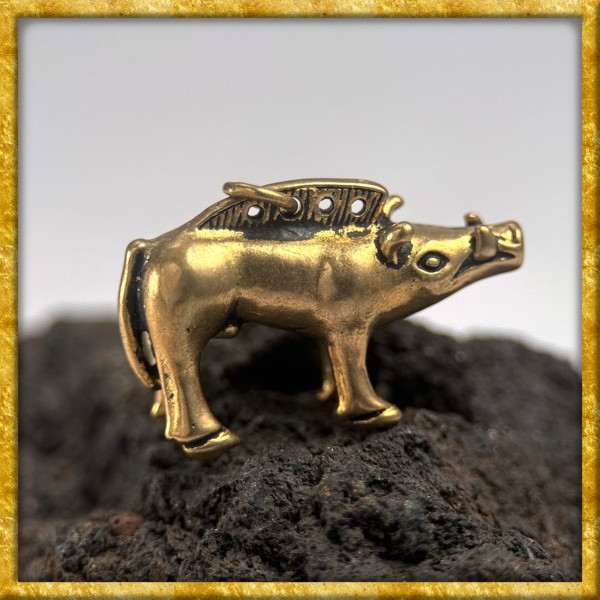 Keltischer Anhänger Eber Bibracte aus Bronze