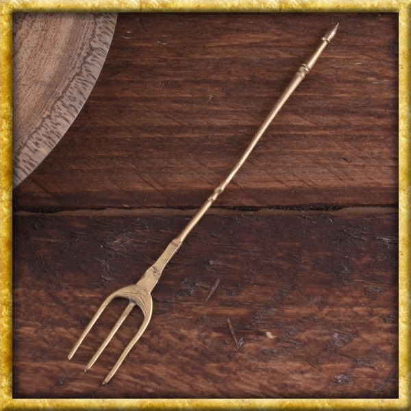 Römische Gabel aus Messing mit 3 Zacken