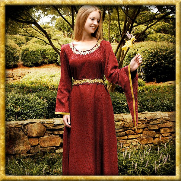 Edles Kleid 13. Jhd. - Rot