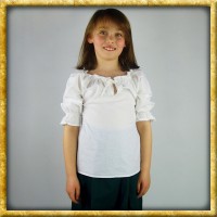 Mittelalter Bluse für Mädchen - Weiss