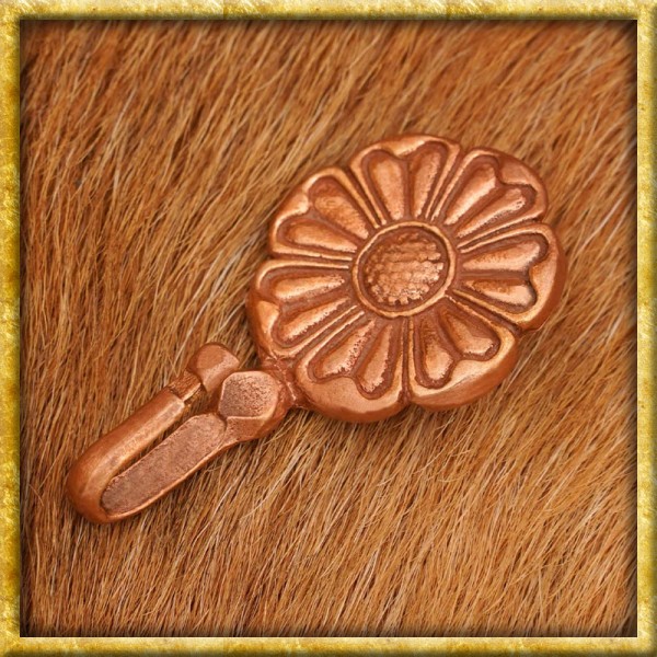 Floraler Wandhaken aus Bronze