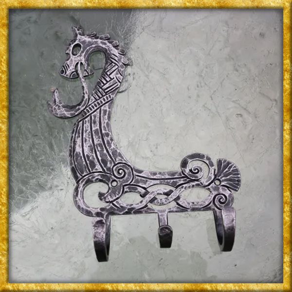 Geschmiedeter Wandhaken Drakkar