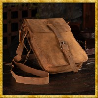 Mittelalterliche Reisetasche aus Fettleder - Braun